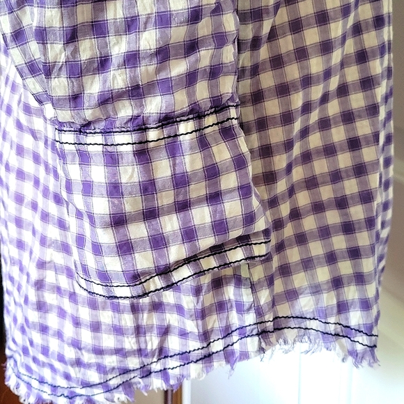 ROAR Buffalo Check Button Down Shirt NWOT Embroidered Design w/Studded Pockets - Picture 10 of 11